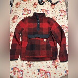 Carhartt Relaxed Fit Fleece Quarter-Snap Pullover Small
